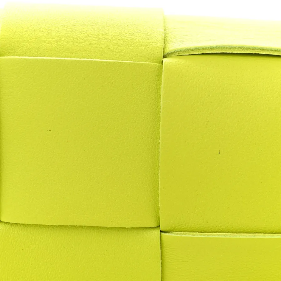 Bottega Veneta Small Intreccio Cassette Belt Bag Kiwi Paper Calfskin Leather