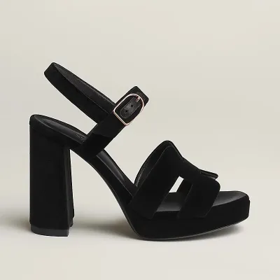 HERMES Jazz Black High Heels Sandal