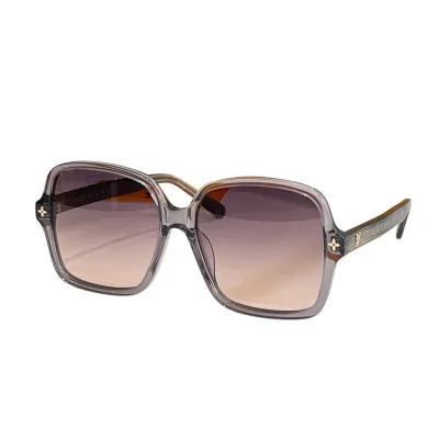 Louis Vuitton square frame glasses leopard/red/tawny/grey/black white/black/eggplant color Size 56口17-145