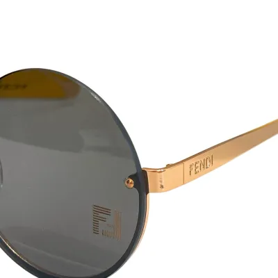 Fendi round frame glasses black gold/blue/orange/blue silver/brown color Size 59口18-143