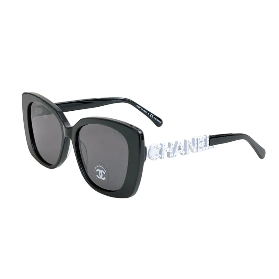 CHANEL glasses black white color size 53口17-145