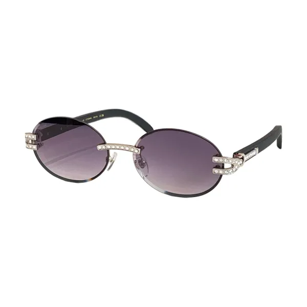 Cartier square frame glasses blue/black gold/purple gold/brown/red/purple silver/transparent purple/transparent brown color Size 58口15-135 - Image 6