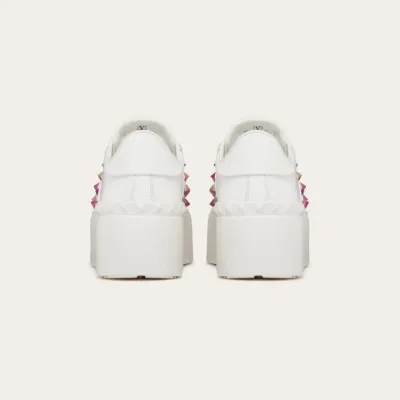 VALENTINO Women's multicolored studded calfskin platform sneakers