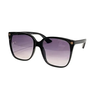 Gucci square frame glasses tawny/black/eggplant color Size 57口16-145