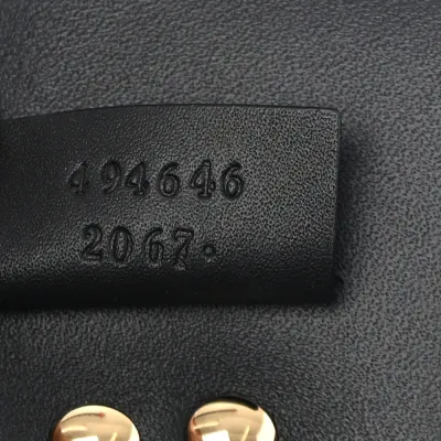 Gucci Super Mini Sylvie Chain Shoulder Bag Black Calfskin Leather Gold Hardware