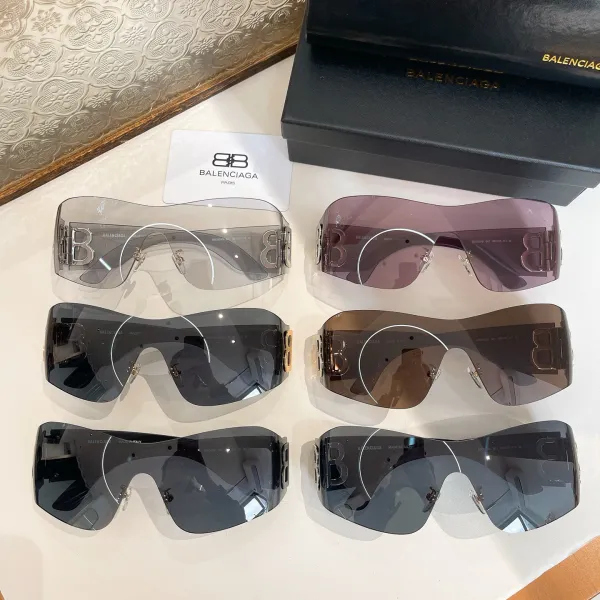 Balenciaga Mask glasses silver/brown/black/black silver/black gold color Size 58口18-140 - Image 6