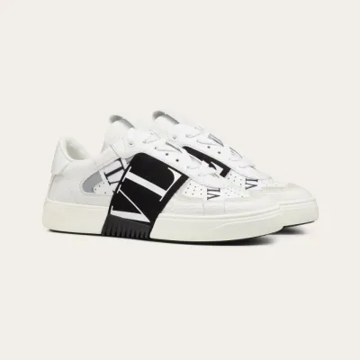 VALENTINO Lace-up calfskin sneakers for ladies