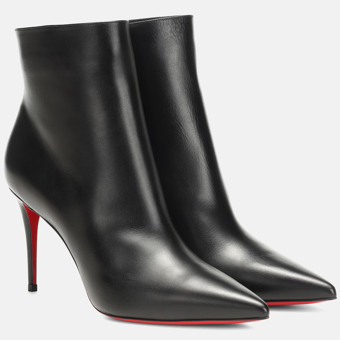 Christian Louboutin botas de salto alto fino preto pequenas pontiagudas
