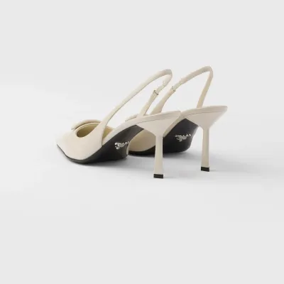 PRADA Saffiano white High Heels Shoes
