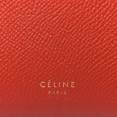 Celine Nano Belt Bag Coquelicot Grained Calfskin Leather Gold Hardware