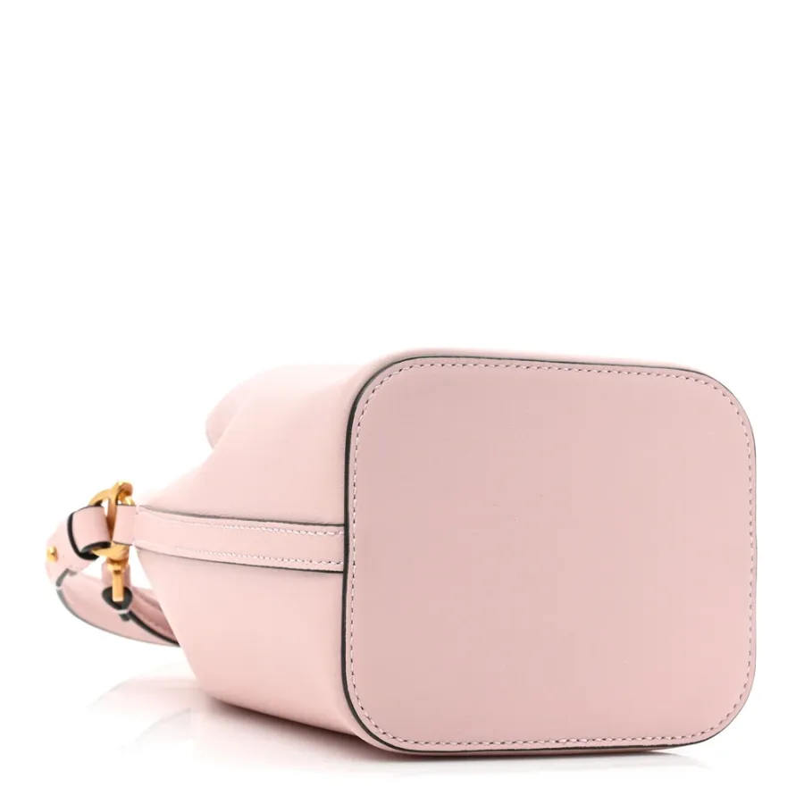 Valentino Garavani Mini VLogo Signature Bucket Bag Water Lilac Nappa Leather Gold Hardware