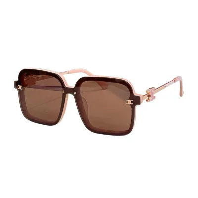 Celine square frame glasses white/rose gold/brown/black gold/black/leopard gold color Size 55口18-145