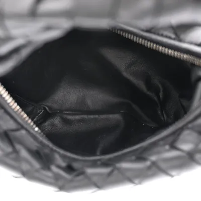 Bottega Veneta Mini Intrecciato Jodie Black Nappa Leather