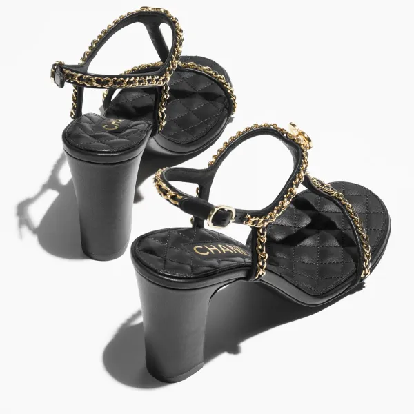Chanel Black High Heels Sandal - Image 3