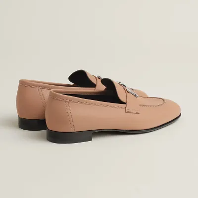 HERMES Paris  Nude color Loafers