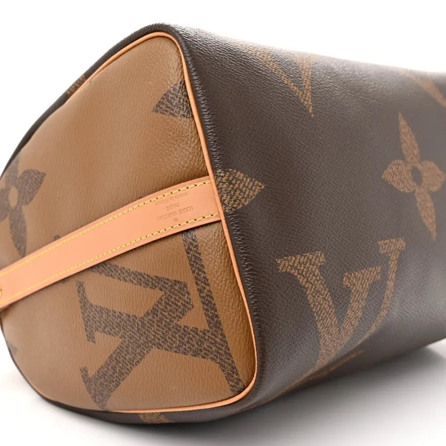Louis Vuitton Speedy Bandouliere 30 Reverse Giant Monogram Canvas Gold Hardware