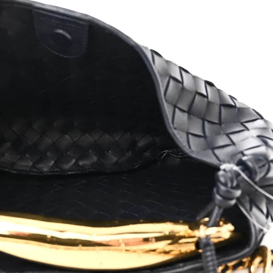 Bottega Veneta Medium Intrecciato Sardine With Chain Bag Space Nappa Leather Gold Hardware