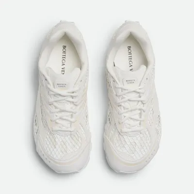 Bottega Veneta Orbit Sneakers In Silver/Blue Technical Fabric And Mesh Lace-Up Sneaker