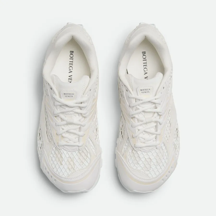 Bottega Veneta Orbit Sneakers In Silver/Blue Technical Fabric And Mesh Lace-Up Sneaker