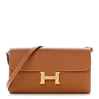 Hermès Constance Long Wallet To Go Brown Epsom Leather Gold Hardware