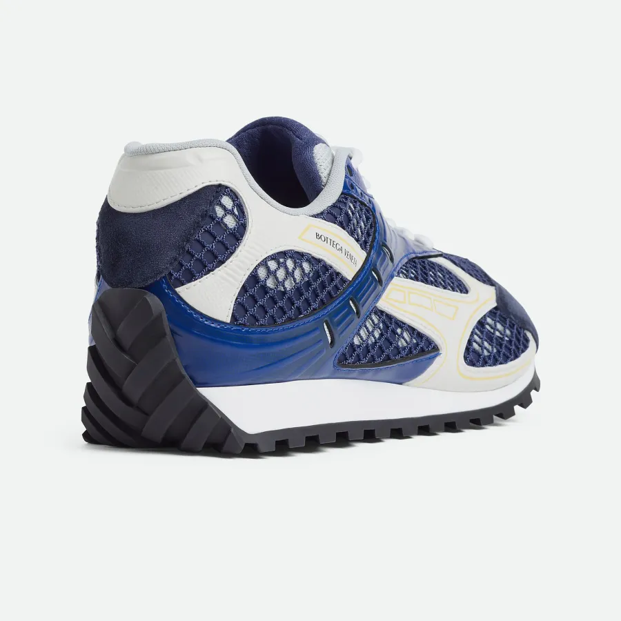Bottega Veneta Orbit Sneakers In Blue/White Suede/Technical Fabric/Mesh Lace-Up Sneaker
