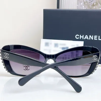 CHANEL glasses black silver color size 56口16-140