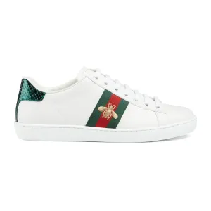 Gucci Ace series white sneakers woven fabric women's sports shoes