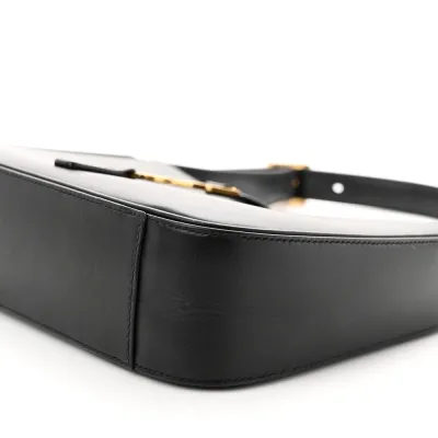 Saint Laurent Medium Le 5 À 7 Hobo Black Smooth Calfskin Leather Gold Hardware