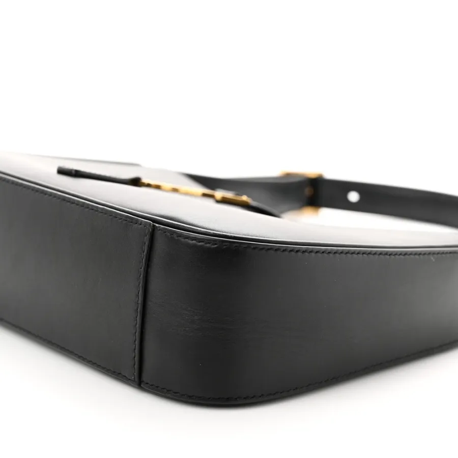 Saint Laurent Medium Le 5 À 7 Hobo Black Smooth Calfskin Leather Gold Hardware