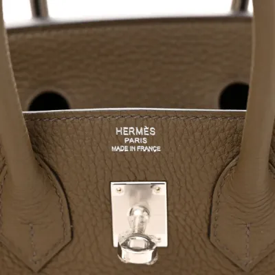 Hermès Birkin 25 Toundra Togo Leather Palladium Hardware