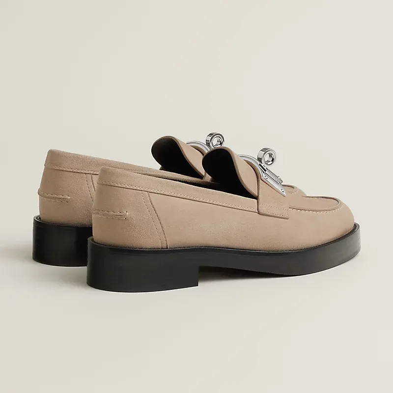 HERMES Hot Beige color Loafers