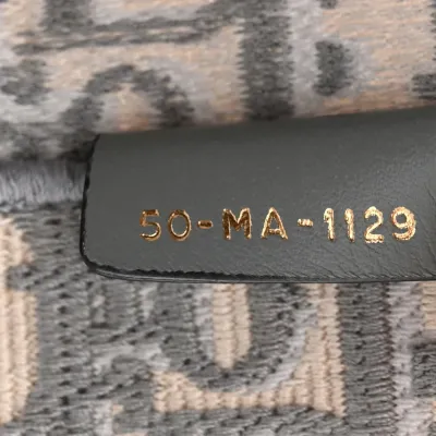 Dior Medium Book Tote Grey Oblique Embroidered Canvas