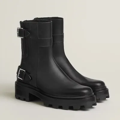 HERMES Jaimy Black ankle boots