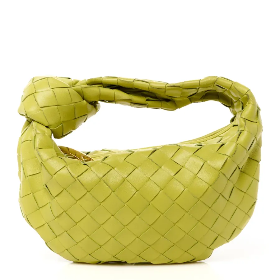 Bottega Veneta Mini Intrecciato Jodie Kiwi Nappa Leather