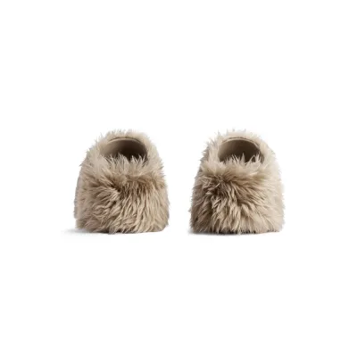 BALENCIAGA Faux fur Muller shoes Slippers