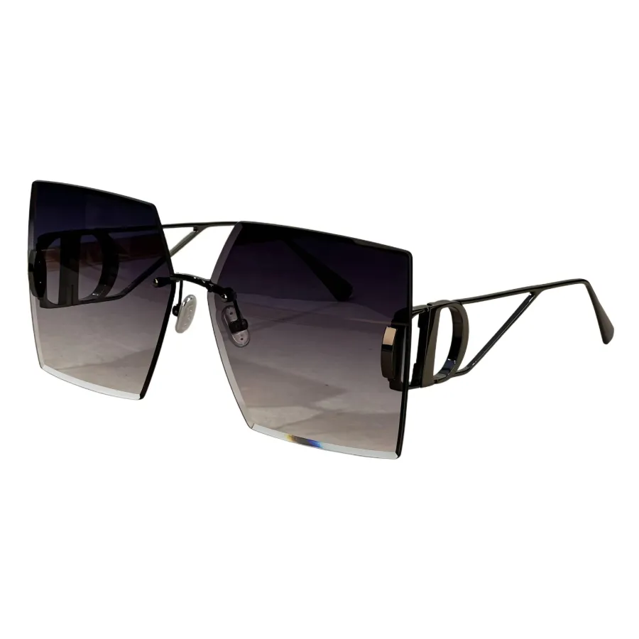 DIOR 30 MONTAIGNE square frame glasses gradient color of purple to gold/gold/grey/black gold/blue color Size 64口14-135