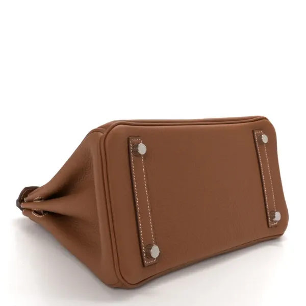 Hermès Birkin 25 Brown Togo Leather Palladium Hardware - Image 6