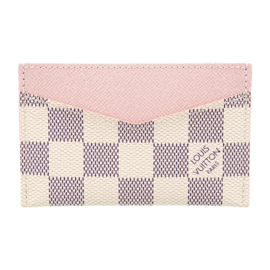 Louis Vuitton Small Card Holder Neutrals Damier Azur Pattern Canvas