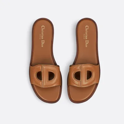Dior brown flat slippers