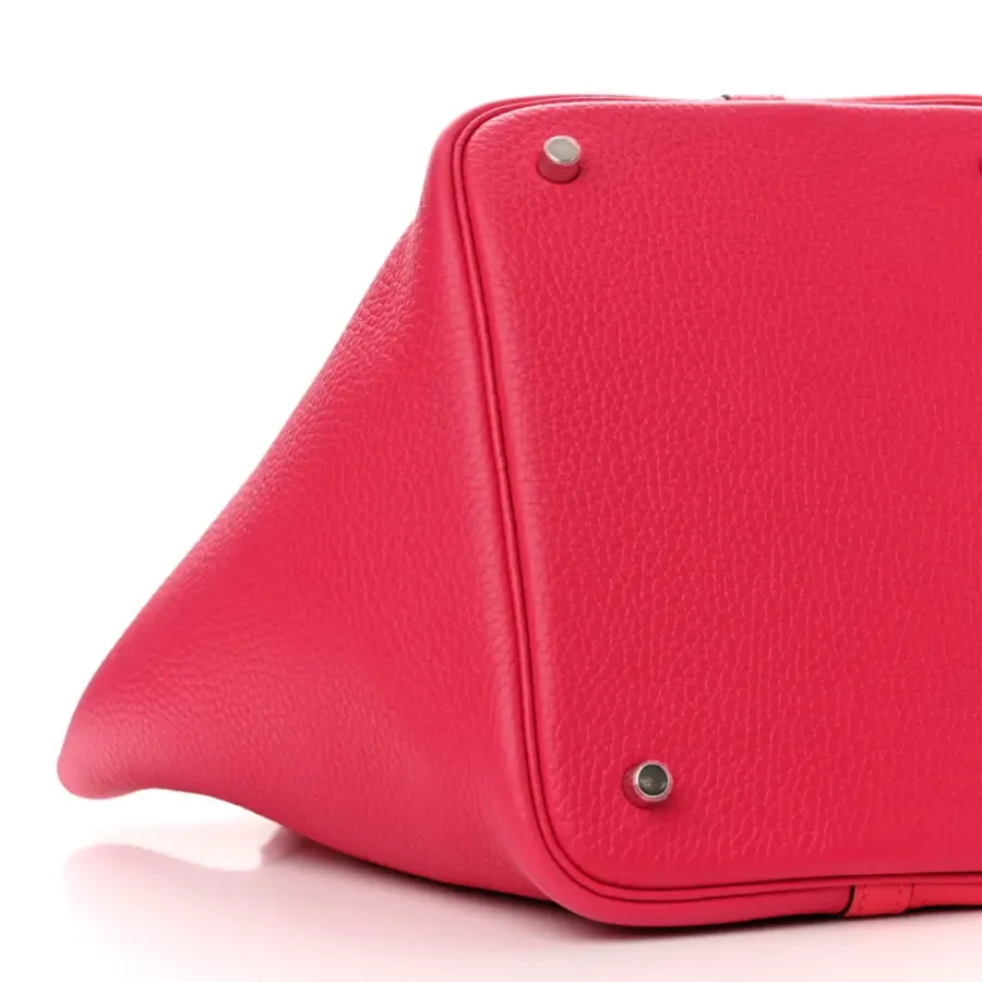 Hermès Casaque Picotin Lock 22 MM Rose Extrême / Rose Mexico / Rouge de Coeur Taurillon Clemence Leather Palladium Silver Hardware