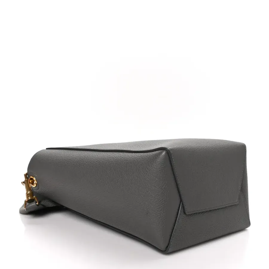 Celine Small Sangle Bucket Bag Kohl Soft Grained Calfskin Leather Gold Hardware