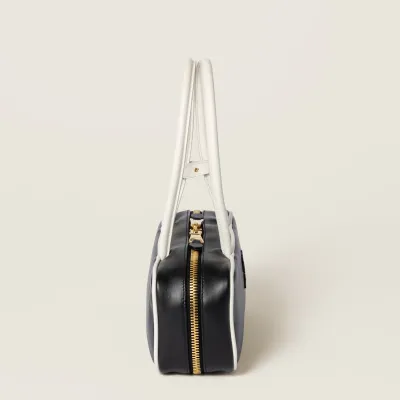 Miu Miu Calfskin Leather Beau Black Top-Handle Bags