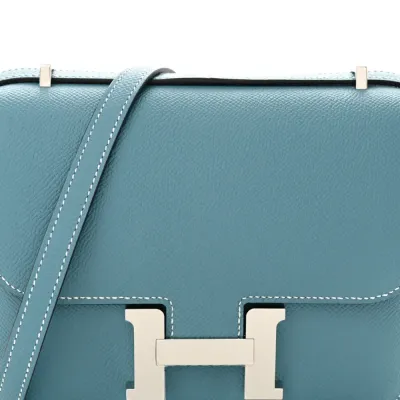 Hermès Constance 18 New Blue Jean Epsom Leather Silver Hardware