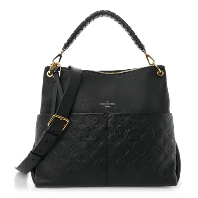 Louis Vuitton Maida Hobo MM Black Empreinte Leather Gold Hardware