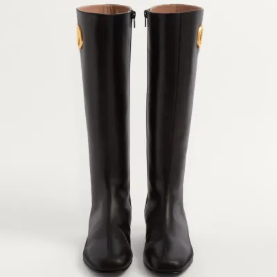 VALENTINO VLOGO SIGNATURE Sheepskin boots (heel 2 cm high)