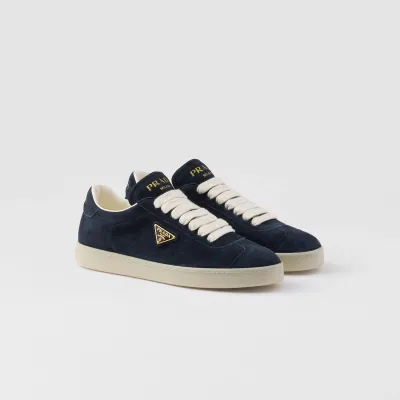 PRADA blue Suede running sneakers