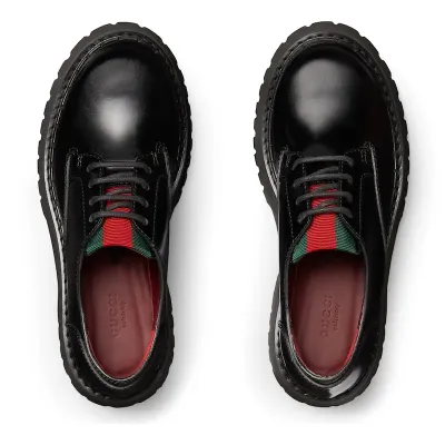 Gucci black webbing loafers