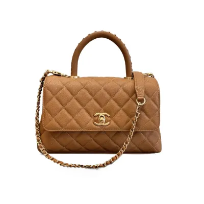 Chanel Coco Handle Light Pink  / White / Khaki / Orange 23cm Top-Handle Bags Crossbody Bags