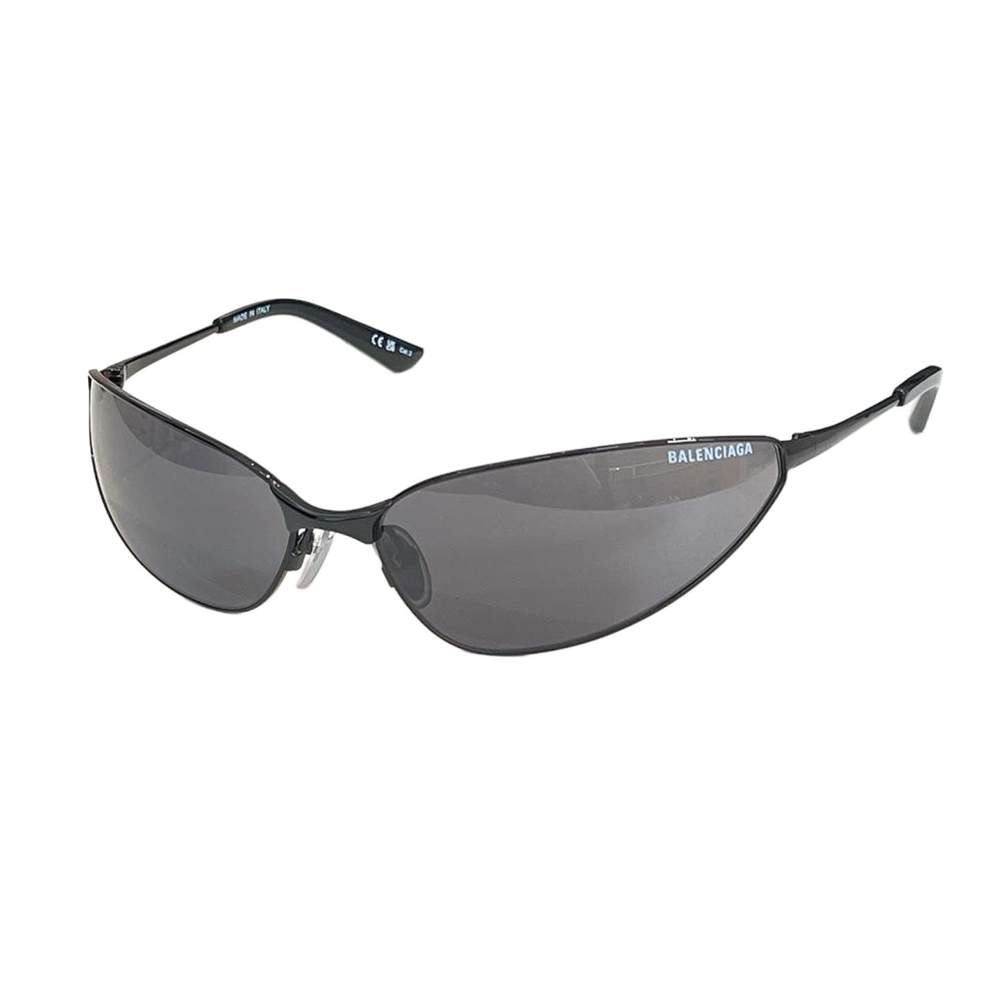 Óculos Balenciaga preto/preto prateado/prateado/espelhado preto Tamanho 58口18-140