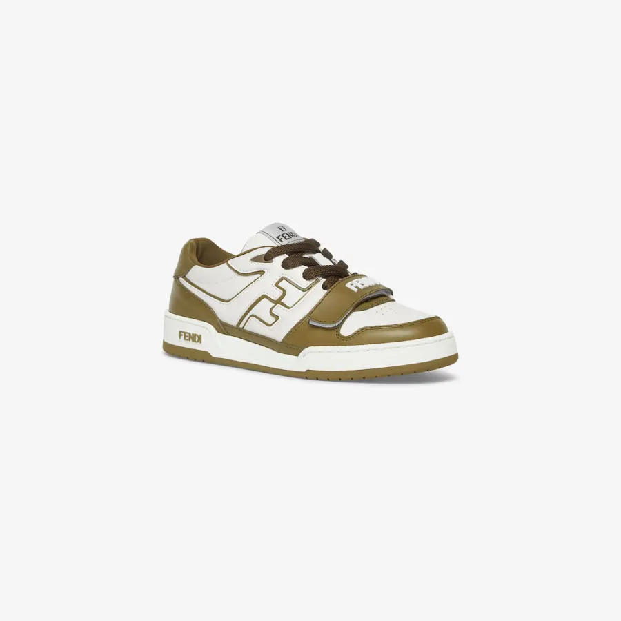 FENDI Green leather low-top shoes Sneakers